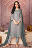 Grey Colour Silk Unstitched Suit Material.