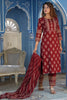 Maroon Colour Cotton Printed Suit