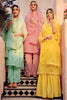 Sea Green Color Net Embroidered Silk Unstitched Suit Material with Embellished Dupatta