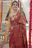 Maroon Gadhwal Silk Saree