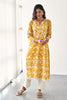 Mustard Color Cotton Printed Kurta and Pant Set
