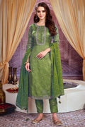 Pista Colour Silk Unstitched Suit Material.