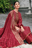 Maroon Color Silk Embroidered Suit Material