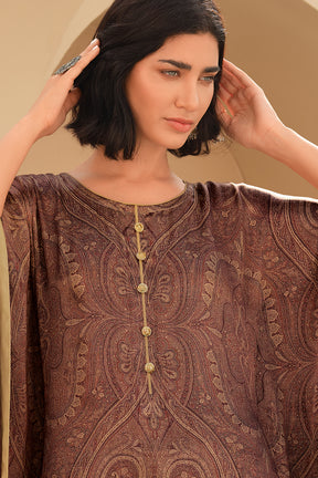 Brown Viscose Silk Unstitched Suit Material