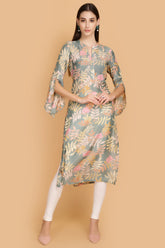 Pista Color Muslin Kurta.