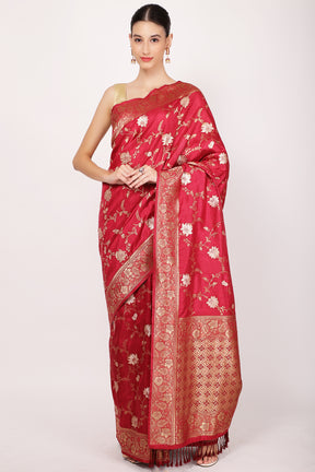 Maroon Colour Silk Saree