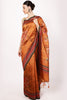 Mustard Colour Printed Tussar Silk Saree.