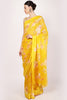 Yellow Chiffon Printed Saree