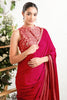 Fuchsia Pink  Colour Satin Saree.