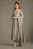 Grey Embroidered Silk Suit Set