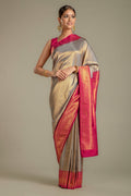 Grey Colour Silk Saree.
