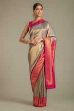 Grey Colour Silk Saree.