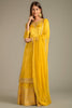 Yellow Colour Embroidered Silk Suit