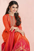 Orange Crepe Silk Suit Material