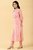 Pink Color Embroidered Muslin Kurta & Pant Set