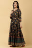 Navy Color Cotton Printed Anarkali Kurti