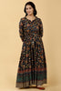 Navy Color Cotton Printed Anarkali Kurti