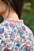 Beige Colour Cotton Printed Peonies Dress