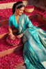 Turquoise Colour Silk Saree