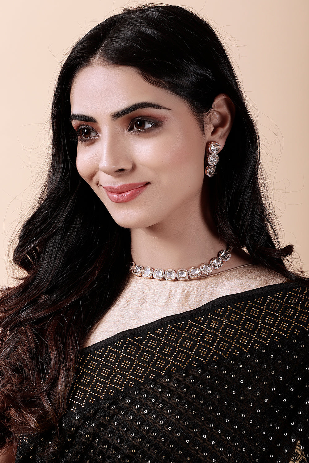 Black Color Georgette Embroidered Saree