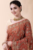 Rust Color Embroidered Saree