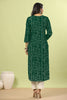 Bottle Green Color Bandhani Print Cotton Kurti