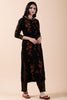 Black Color Cotton Printed Kurti & Pant Set