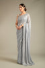 Grey Colour Sequins Work Saree