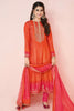 Orange Crepe Silk Suit Material