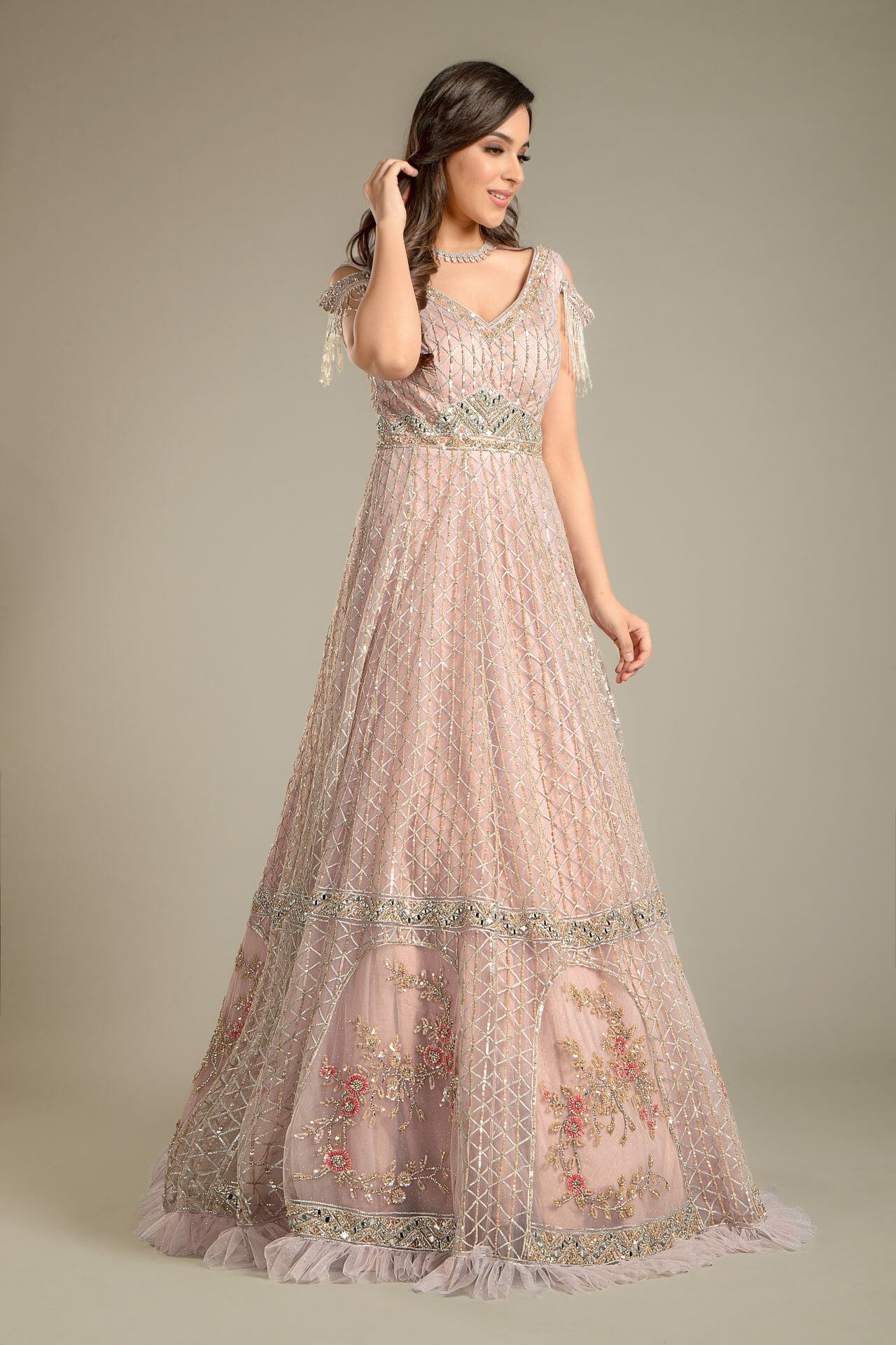 Mauve Colour Gown