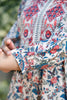 Beige Colour Cotton Printed Peonies Dress