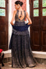 Navy Colour Georgette Sequence  Sharara Suit