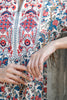 Beige Colour Cotton Printed Peonies Dress