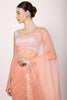 Peach Colour Organza Silk Saree