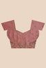 Rust Color Embroidered Saree