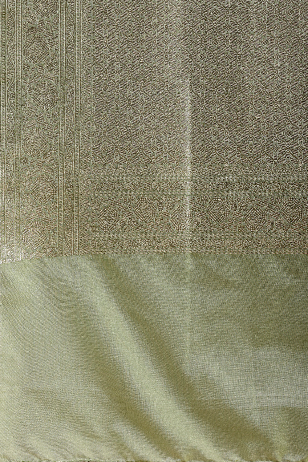 Sage Green Colour Banarsi Silk Weaving Saree.