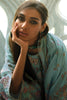Turquoise Colour Cotton Printed Unstitched Suit Material