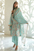 Turquoise Colour Cotton Printed Unstitched Suit Material