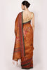 Mustard Colour Printed Tussar Silk Saree.