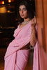 Pink Colour Thread Work Saree.