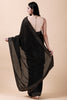 Black Color Georgette Embroidered Saree