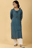 Teal Color Printed Cotton Kurta
