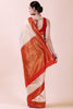 Cream Color Woven Silk Saree