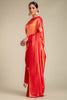 Fuchsia Pink Color Silk Saree.