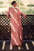 Peach Colour Embroidered Organza Unstitched Suit Material