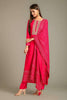 Cherry Red Embroidered Silk Suit With an Unstitched Salwar Fabric