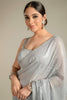 Grey Colour Sequins Work Saree