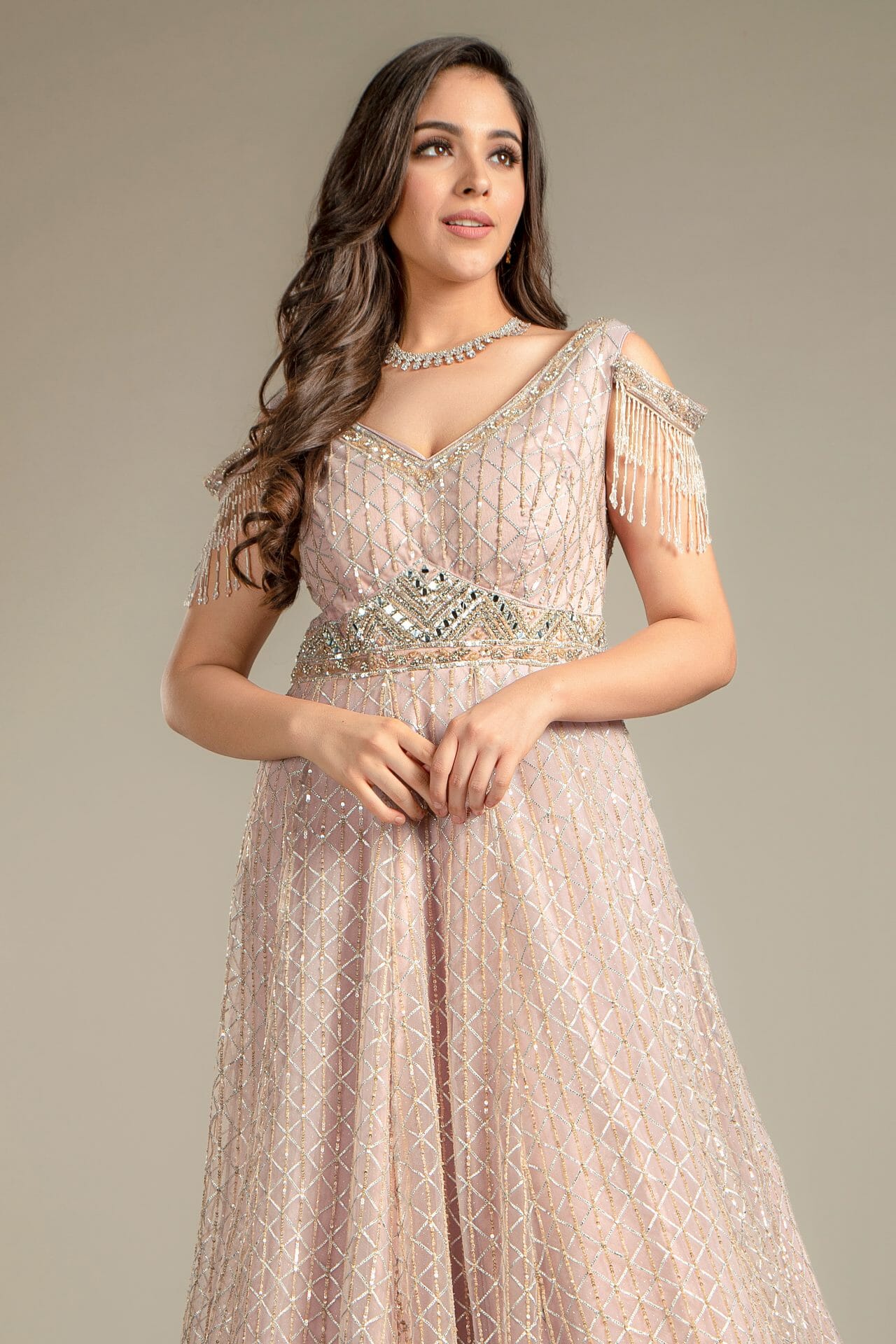 Mauve Colour Gown