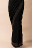 Black Color Georgette Embroidered Saree