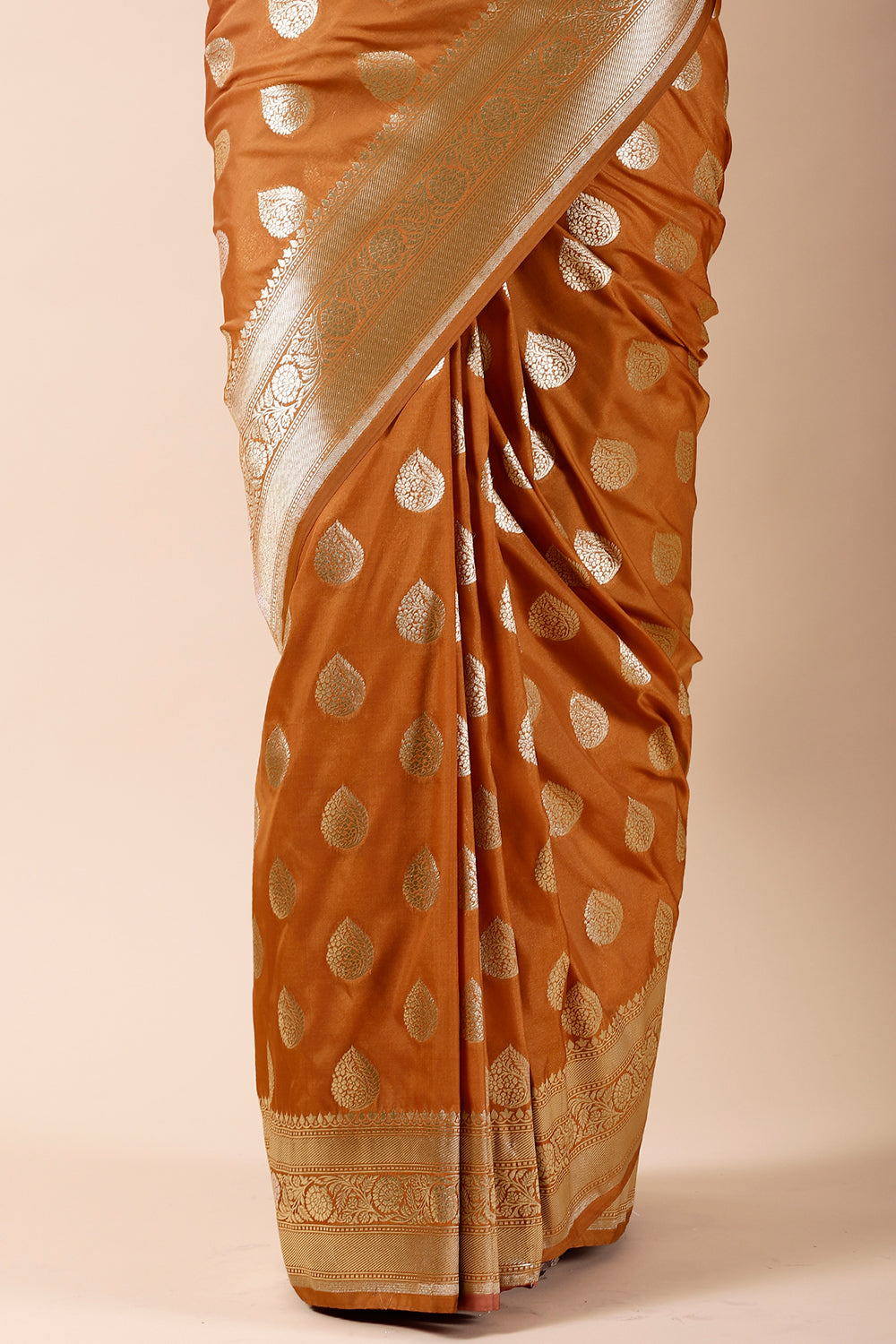 Mustard Colour Banarsi Silk Weaving Saree.